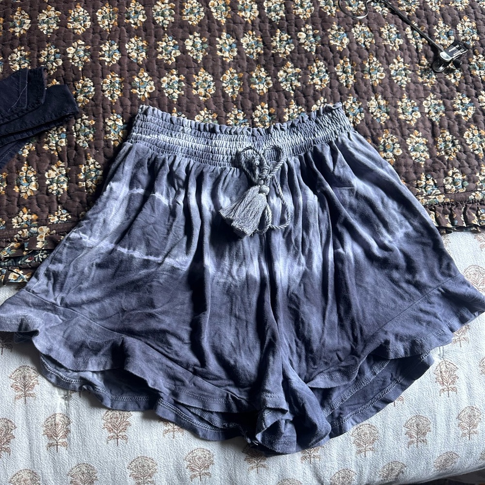 American Eagle Outfitters Light Blue Smocked Waist Shorts